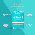 Szio+ Utiva Boric Acid Suppositories for Women - pH Balance - Feminine Care - 600mg Boric Acid to Lower pH and Support Vaginal Health, BV Treatment for Women, 30 Vaginal Suppositories