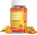 Turmeric Curcumin Gummies 500mg for Adults, with Black Pepper, Ginger Root, Vitamine C, Low Sugar Fruit Gummies, Orange Flavor - 60 Counts