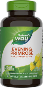 Nature's Way Evening Primrose Oil, Cold Pressed, 120 mg GLA per Serving(1), 60 Softgels (Packaging May Vary)