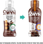 OWYN Only What You Need High Protein Shake, Chocolate Flavored, 26g Protein, 0g Sugar, 3g Fiber, Dairy Free, Plant Based Protein Drink, 12 Count