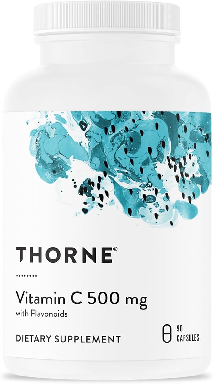 THORNE - Vitamin C 500 mg - Blend of Vitamin C and Citrus Bioflavonoids from Oranges - Supports Immune System, Cellular Energy Production & Collagen Production* - Third-Party Certified - 90 Servings
