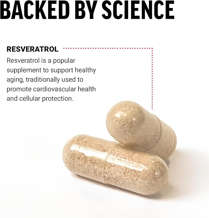 Force Factor Resveratrol Supplement to Support Heart Health, Antioxidants Supplement and Free Radical Scavenger Made with Japanese Knotweed, Vegan, Non-GMO, 120 Vegetable Capsules
