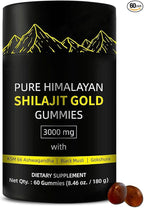 Shilajit Gummies | Alpha Gummies for Men | Lab Tested I No Added Sugar | Ashwagandha, Gokshura | Fulvic Acid & 85+ Trace Minerals for Men, Women | Non-GMO | 60 Gummy