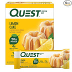 Quest Nutrition Lemon Cake Protein Bars, High Protein, Low Carb, Gluten Free, Keto Friendly, 4 Count