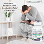 KAPPA NUTRITION Constipation Relief Supplement – Gentle Colon Cleanse for Regularity & Gut Health – Non-Habit Forming Formula with Fiber, Herbs & Probiotics – Non-GMO, 60 Capsules