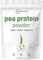 Micro Ingredients North American Grown, Pea Protein Powder, 5 Pounds | Plant Based, Unflavored | Complete Vegan Protein Source with BCAAs & EAAs – 27g Serving | Non-GMO, Keto Friendly