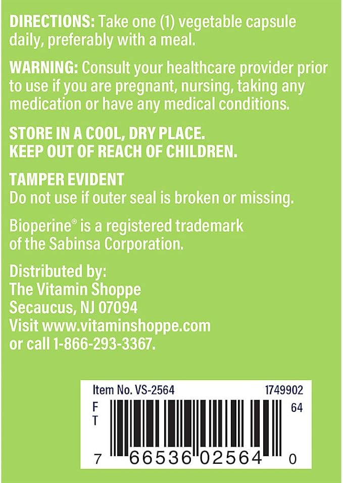 The Vitamin Shoppe Triple Strength Turmeric with Curcumin 900mg, Supports Joint Mobility, Provides Antioxidant Benefits & Includes 5mg Bioperine for Nutrient Absorption (120 Vegetarian Capsules)