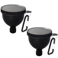 2 Pack Protein Powder Container to Go- 50ml Protein Powder Holder,Mini Funnel with Keychain and Keyring for Gym, Workouts, Fitness and Traveling (Black-UPG, 100ml)