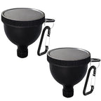 2 Pack Protein Powder Container to Go- 50ml Protein Powder Holder,Mini Funnel with Keychain and Keyring for Gym, Workouts, Fitness and Traveling (Black-UPG, 100ml)