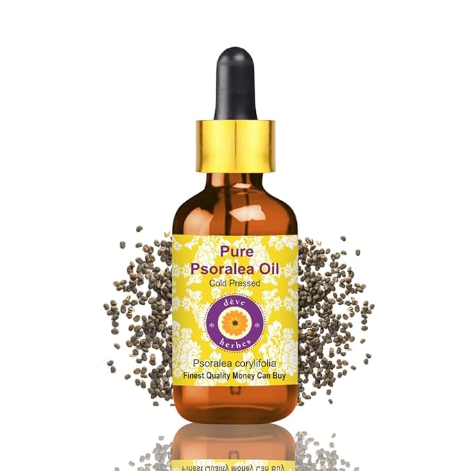 dève herbes Pure Psoralea Oil (Psoralea corylifolia) with Glass Dropper Cold Pressed 5ml (0.16 oz)