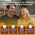 Vital Turmeric Curcumin Supplement – 1310 mg Blend with 95% Curcuminoids & Curcumin with Black Pepper – Joint, Brain, Immune & Anti-Aging Support – Non-GMO, Gluten-Free – 30 Day Supply