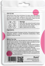 DUORI Flora Patch - Vaginal Postbiotics Support for Women - Promote Healthy Vaginal Odor & Flora - PH Balance with Cranberry Extract - Vitamin C - Zinc - Vegan Daily Vaginal Health Patch - 30 Patches