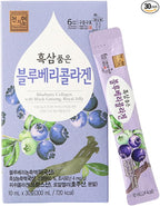 Blueberry Collagen with Black Ginseng, Liquid Stick Supplement, No Added sugars and preservatives