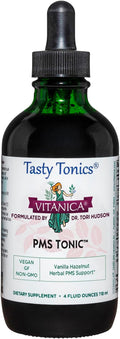 Vitanica PMS Tonic, Premenstrual Support and Relief, Saint Johns Wort, Dong Quai, Chaste Tree Berry, Wild Yam and More, Vegan, 4 Ounce