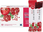 HAMCHOROKRg+ Anti-Aging Korean-Beauty Pomegranate Collagen Jelly 20g x60 Stick/ + Ginseng Concentrate + Vitamin C&E for Immune Support, Skin, Hair, Nail & Joint(60)