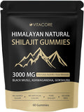 vitadrive Himalayan Shilajit Gummies for Men & Women, Gluten-Free, 60 Gummies