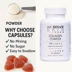 Multi Collagen Peptides Pills for Women & Men – 5 Types (I, II, III, V, X) – Marine, Chicken & Bovine Collagen – Supports Hair, Skin, Nails, Joints & Bones – Gluten-Free Capsules (90 Count)