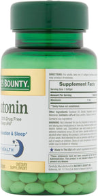 Melatonin by Nature's Bounty, 100% Drug Free Sleep Aid, Dietary Supplement, Promotes Relaxation and Sleep Health, 5mg, 90 Rapid Release Softgels
