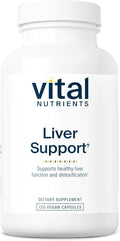 Vital Nutrients Liver Support Milk Thistle and Curcumin - Vegan Supplement - Herbal Combination to Support Healthy Liver Function* - Gluten, Dairy and Soy Free - 120 Capsules