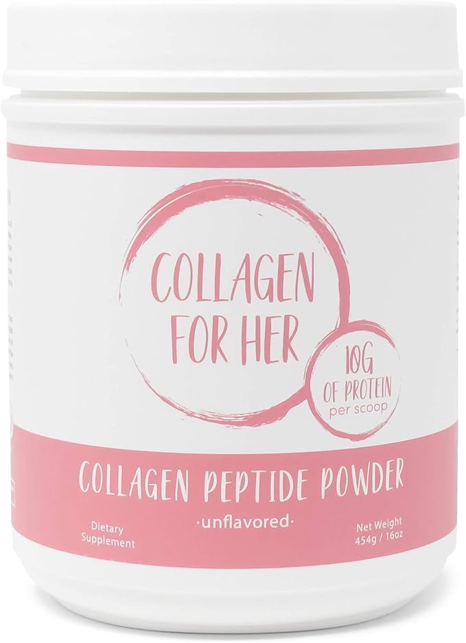 Collagen For Her: Unflavored Collagen Peptides Powder - Hydrolyzed Collagen Protein Supplement for Women | Vital for Hair, Skin, Nails, Gut Support, Paleo, Keto (41 Servings)