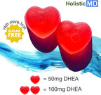 dhea 100mg 50mg dhea Supplement for Women | dhea Supplement for Men | clinically Studied high Absorption | Sugar Free Vegan Strawberry Gummies 60 Days Supply