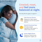 First Day Women’s Nighttime Reset Calming Magnesium Gummies – Sleep Aid Supports Peaceful Rest, Balanced Mood & Energy – Supplement with Magnesium Citrate, L-Theanine & No Melatonin – 30-Day Supply