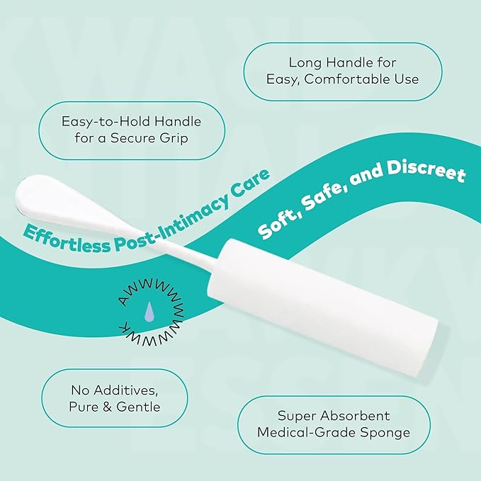 Dripstick Absorbing Sponge For Women - Awkward Essentials Dripstick 20 Pack of Sterile Post Coitus Sponges for Feminine Care and Hygiene