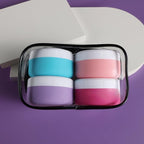 Kuangre Travel Containers for Toiletries, Silicone Cream Jars BPA-Free, Leak-proof 1.35oz Travel Size Containers, Portable Size Silicone Jars with Lid for Cosmetic Face Hand Body Cream (4 Pack)
