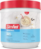 SlimFast Original Meal Replacement Powder, French Vanilla, Weight Loss Shake Mix, 10g of Protein, 14 Servings (Pack of 3) (Packaging May Vary)