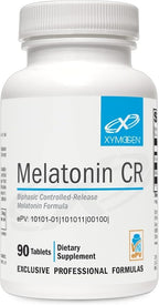 XYMOGEN Melatonin CR - 5 mg Melatonin Extended Release Tablets - Sleep Cycle & Circadian Rhythm Support - Vegetarian, Dairy-Free & Non-GMO - 90 Tablets