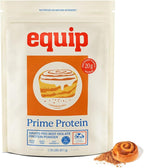 Equip Foods Prime Protein Powder | Clean, Grass Fed Beef Protein Powder for Women & Men | Carnivore Protein Isolate | Paleo, Keto Friendly | Gluten, Dairy Free | 30 Servings, Cinnamon Roll