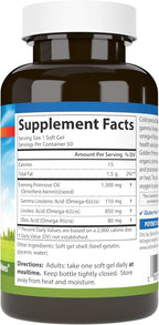 Carlson - Golden Primrose, 1300 mg Evening Primrose Oil, Cold-Pressed, Healthy Skin, Women's Health & Optimal Wellness, 50 Softgels
