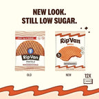 Rip Van Wafels Snickerdoodle Stroopwafels, Healthy Snacks, Non-GMO, Keto Friendly, Office Snacks, Low Sugar (3g), Low Calorie, 12 Pack