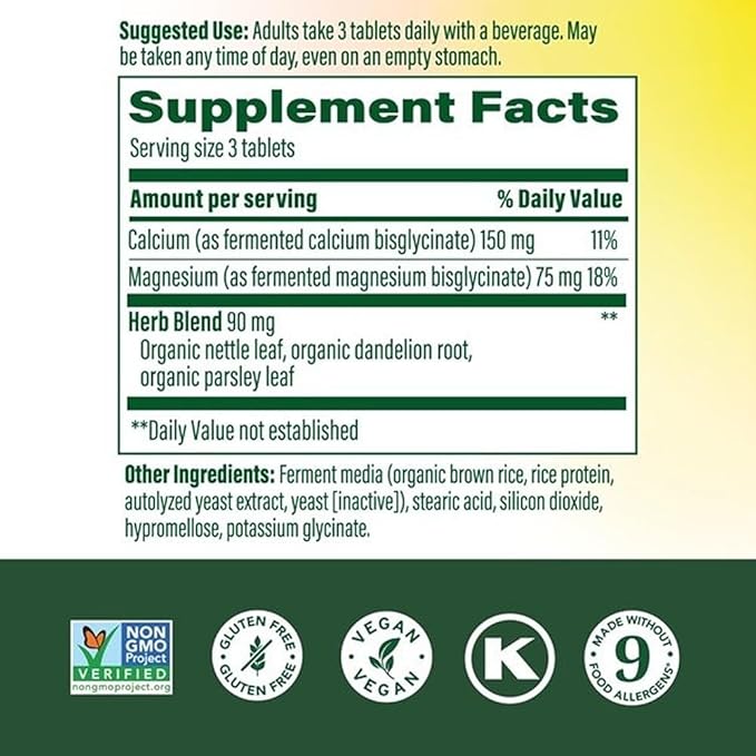 MegaFood Calcium Magnesium Supplement - Supports Bone Health & Heart Health - Magnesium Calcium Supplements for Women and Men - Non-GMO - 60 Tablets (20 Servings)