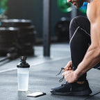 2 Pack Protein Powder Container to Go- 50ml Protein Powder Holder,Mini Funnel with Keychain and Keyring for Gym, Workouts, Fitness and Traveling (Black-UPG, 100ml)