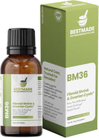 Bestmade Fibroid Shrink & Ovarian Cysts, BM36 - Helps Shrink Fibroids and Ovarian Cysts, Balance Estrogen Levels and Prevent Regrowth, Support for Menstrual Pain and Painful Intercourse, 350 Pellets