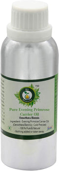 R V Essential Pure Evening Primrose Carrier Oil 300ml (10oz)- Oenothera Biennis (100% Pure and Natural Cold Pressed)