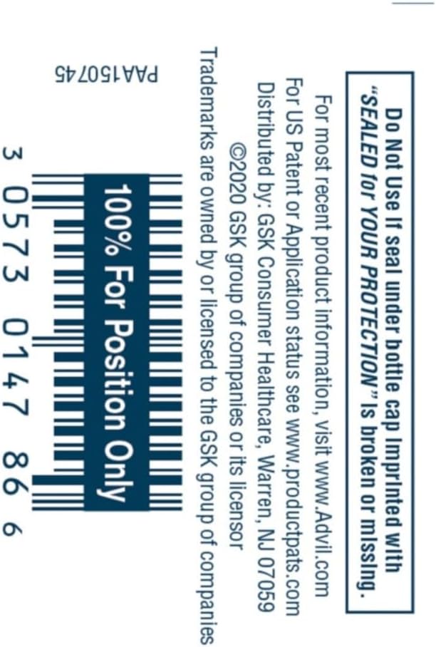 Advil Dual Action Coated Caplets, 125 Mg Ibuprofen and 250 Mg Acetaminophen per Dose (2 Dose Equivalent) for 8 Hour Pain Relief - 216 Count