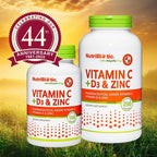 NutriBiotic – Vitamin C + Vitamin D3 & Zinc, 100 Capsules | Potent, Comprehensive Immune Support | Essential & Antioxidant Daily Supplement | Gluten & GMO Free (Pack of 2)