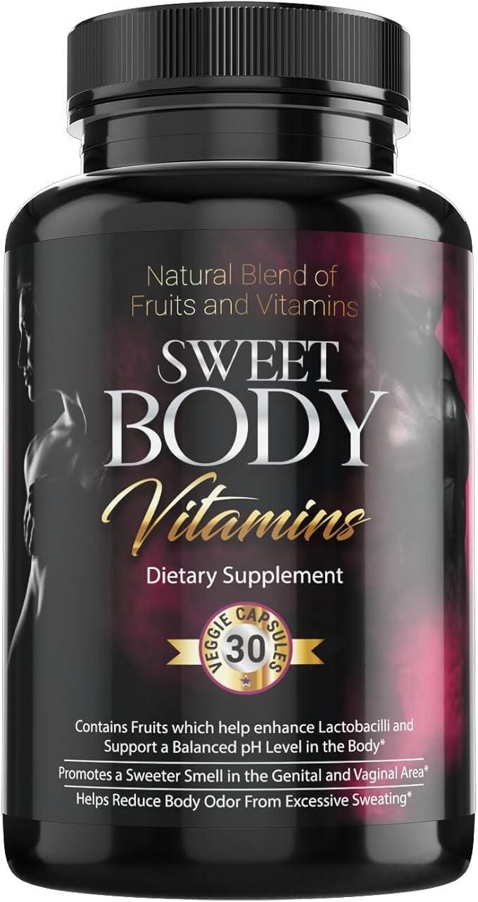 SweetBody Vitamins - Eliminates Body Odor and Reduces Sweating by Promoting a Balanced pH Level in The Body (1 Bottle - 30 Capsules)
