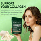Halal Collagen Protein Powder, Grass-Fed Collagen Peptides Powder, Type I&III, 100% Hydrolyzed for Hair, Skin, Nails, Gut, Bone & Joint Health for Women and Men, Sugar Free, Unflavoured (1)
