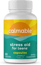 Stress Relief Aid for Teens - Vegan - Pyridoxine B6, L-Theanine - Vitamin Dietary Supplement - 60 Capsules