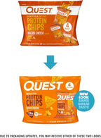 Quest Nutrition Nacho Cheese Tortilla Style Protein Chips, 18g Protein, 4g Net Carb, Low Carb, Gluten Free, 1.1 oz (Pack of 4)