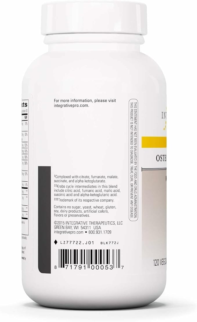 Integrative Therapeutics Osteoprime Forte - Calcium Supplement for Bone Health Support* - Nutritional Supplement for Musculoskeletal Support* - Dairy-Free & Gluten-Free - 120 Capsules (30 Servings)