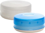 humangear GoTubb – Storage Containers for Snacks, Small Essentials and Travel Gear, Made from Food-Safe Materials, Clear/Blue, Large (2-pack)