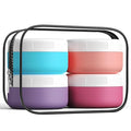 Kuangre Travel Containers for Toiletries, Silicone Cream Jars BPA-Free, Leak-proof 1.35oz Travel Size Containers, Portable Size Silicone Jars with Lid for Cosmetic Face Hand Body Cream (4 Pack)