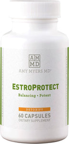 Amy Myers MD EstroProtect - Supplement Supports Healthy Estrogen Balance & PMS - Supplement for Women - Aids Against Menopause Symptoms - 60 Capsules (30 Servings)