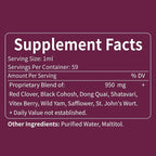 Red Clover Extract Herb Supplement, Liquid Drops for Women Health Balance, 8-in-1 Herbal Formula for Menopause Hot Flashes Relief with Dong Quai & Shatavari Extract, Alcohol Free. 2oz