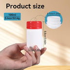 4 Pack Small Empty Plastic Bottles for Pills - Travel Medicine Containers with Lids & Labels, Portable Daily Organizer Storage for Vitamins, Medication Essentials