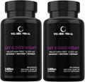 Melatonin Free Sleep Aid Supplement for Longer, Restful Sleep & Stress Relief w/Magnesium, GABA, L-Glycine, L-Theanine, Apigenin, Taurine & Zinc (180 Vegan Capsules) (2)